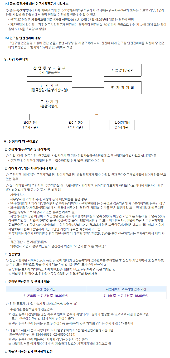 2015년도 제품안전기술기반조성사업 신규지원 시행계획 공고